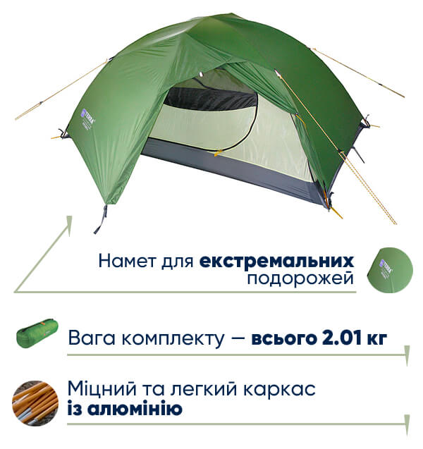 Намет Terra Incognita SkyLine 2 Lite Alu в lodka5.com.ua