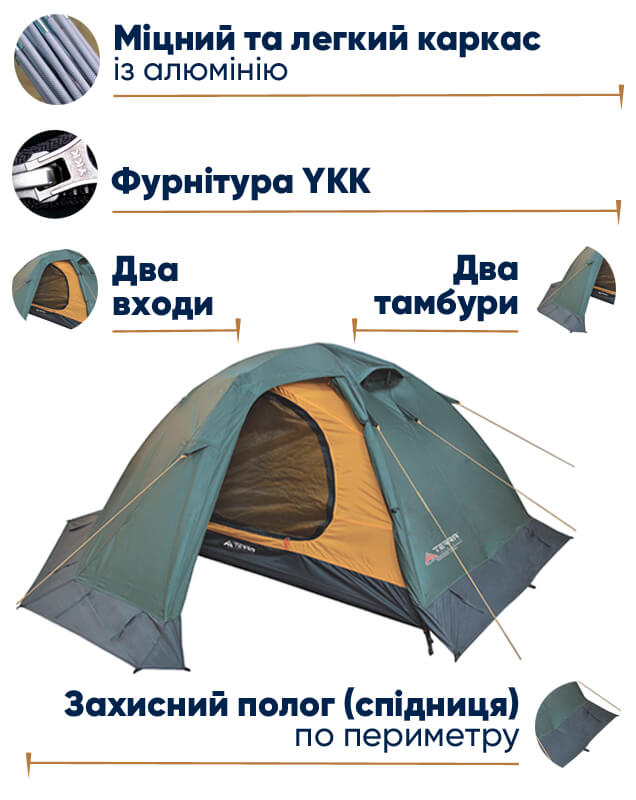 Намет Terra Incognita Mirage 2 Alu в lodka5.com.ua