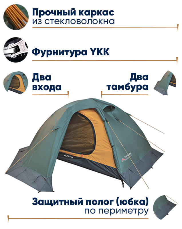 Палатка Terra Incognita Mirage 2 в lodka5.com.ua