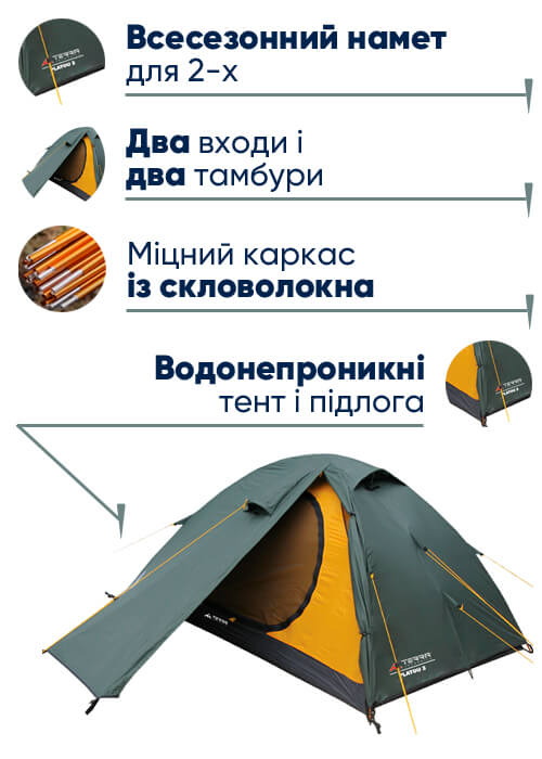 Намет Terra Incognita Platou 2 в lodka5.com.ua