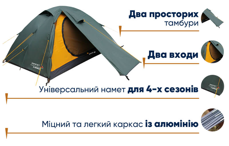Намет Terra Incognita Platou 3 Alu в lodka5.com.ua