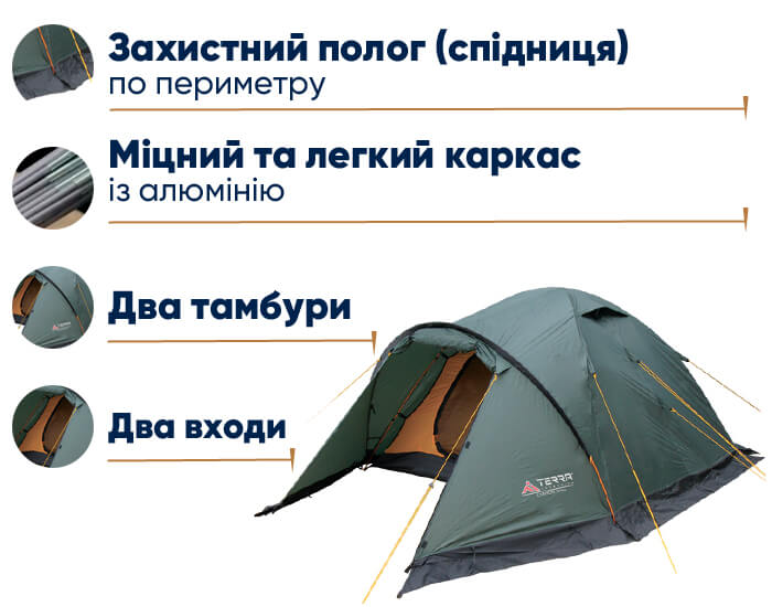 Намет Terra Incognita Canyon 3 Alu в lodka5.com.ua