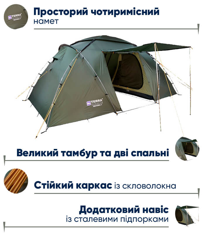 Намет Terra Incognita Empresa 4 в lodka5.com.ua