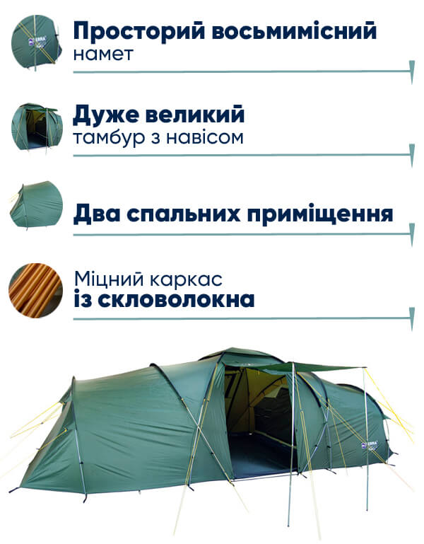 Намет Terra Incognita Grand 8 в lodka5.com.ua
