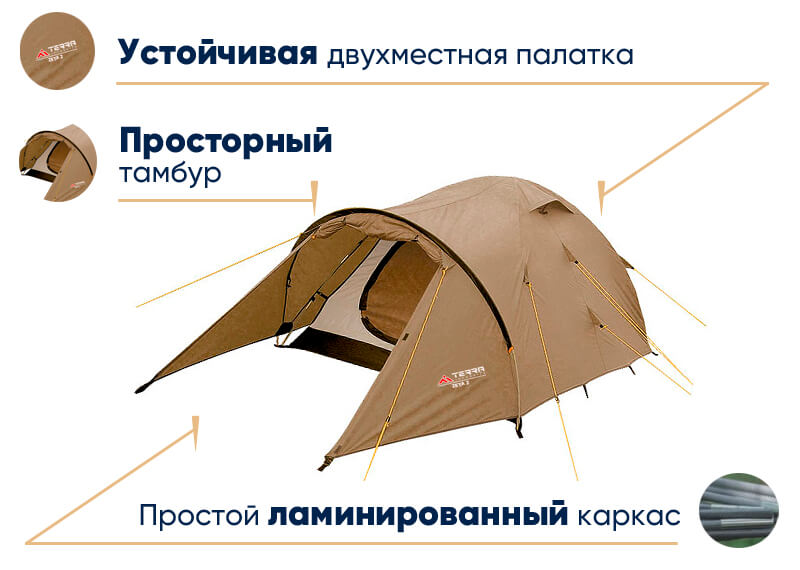 Палатка Terra Incognita Zeta 2 в lodka5.com.ua