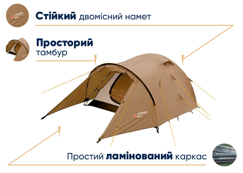 Намет Terra Incognita Zeta 2 в lodka5.com.ua