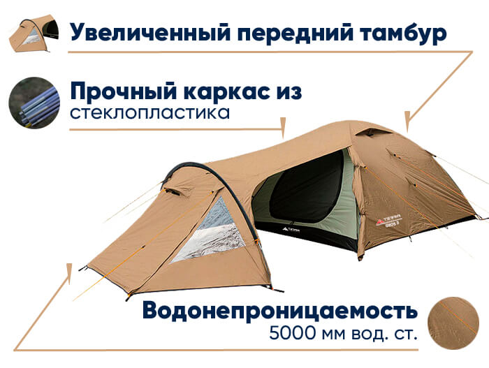 Палатка Terra Incognita Geos 3 в lodka5.com.ua
