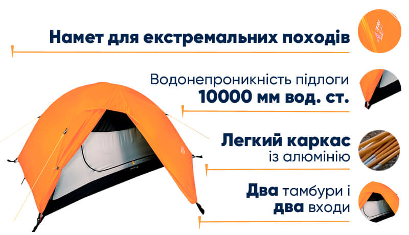 Намет Terra Incognita SkyLine 2 Alu в lodka5.com.ua