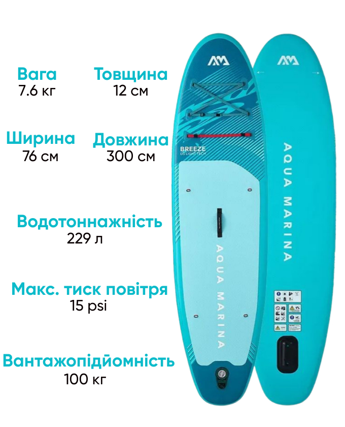 Aqua-Marina Breeze All-Around надувна універсальна SUP-дошка, фото Lodka5 