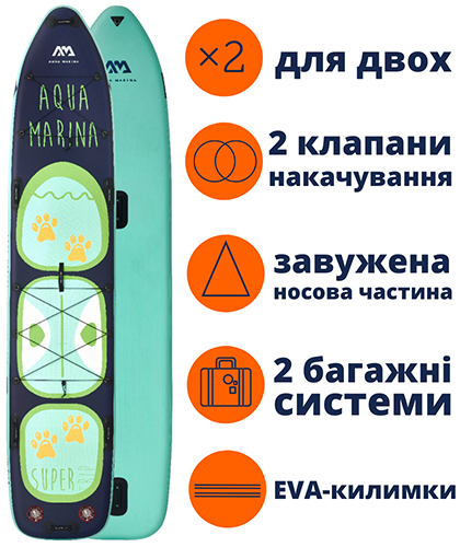 SUP Aqua-Marina Super Trip Tandem-Family 14.0 iSUP в lodka5.com.ua