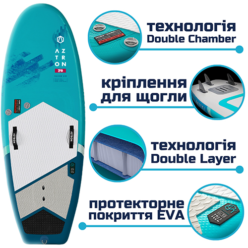 SUP-фойл дошка Aztron Falcon Foil 7.6 iSUP в lodka5.com.ua
