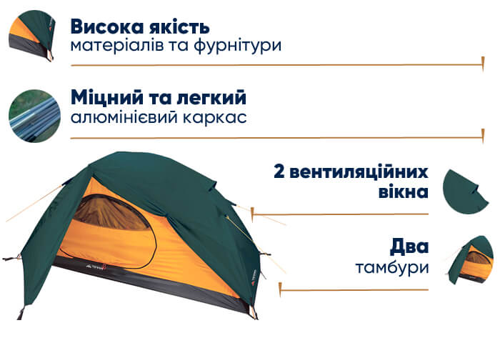 Палатка Terra Incognita Adria 2 Alu в lodka5.com.ua