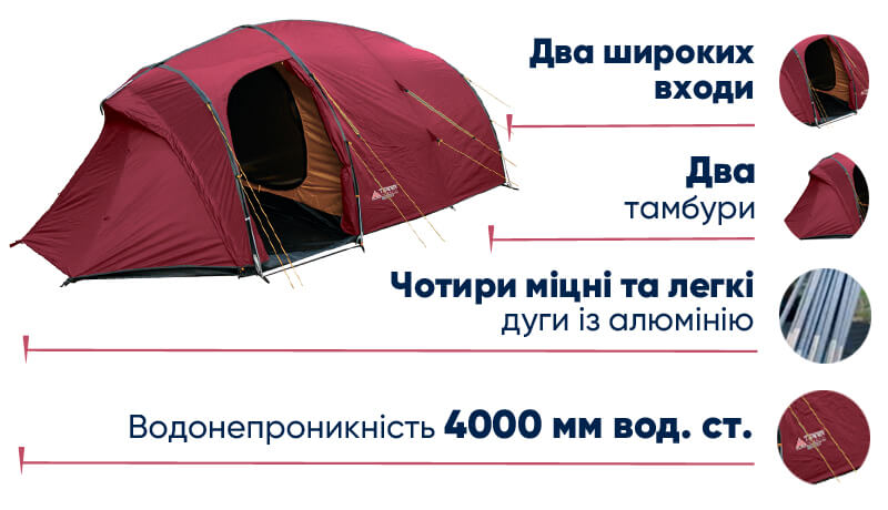Намет Terra Incognita Bravo 4 Alu в lodka5.com.ua