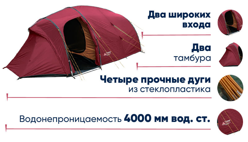 Палатка Terra Incognita Bravo 4 в lodka5.com.ua
