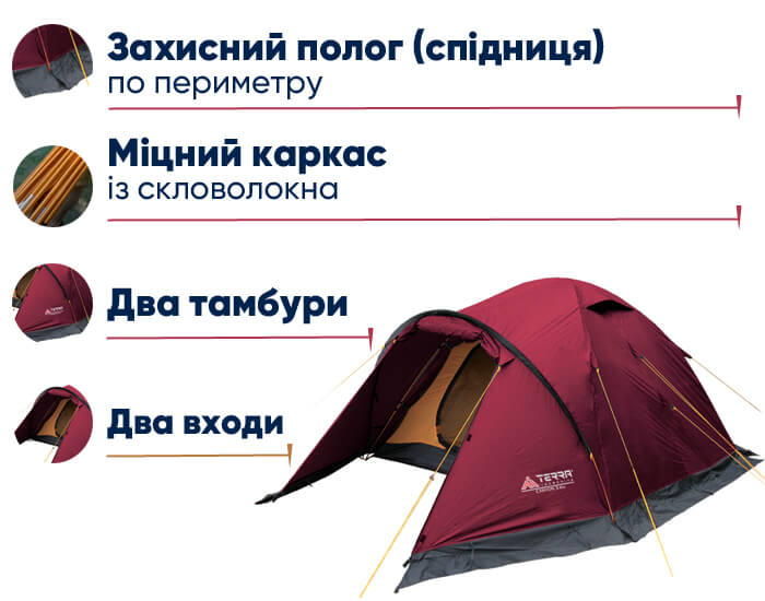 Намет Terra Incognita Canyon 3 в lodka5.com.ua