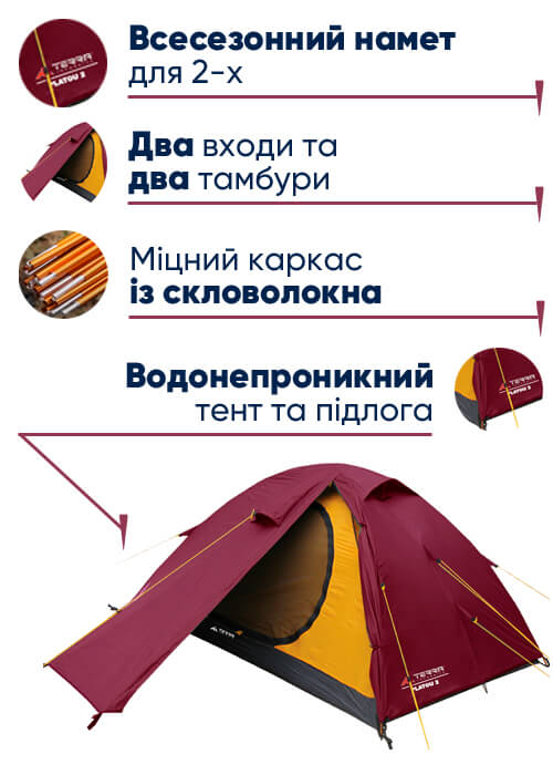 Намет Terra Incognita Platou 2 в lodka5.com.ua