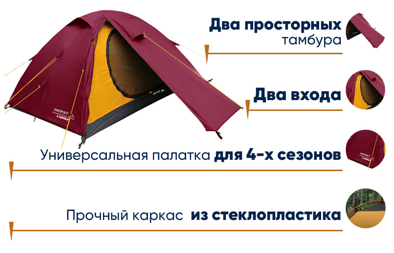 Палатка Terra Incognita Platou 3 в lodka5.com.ua