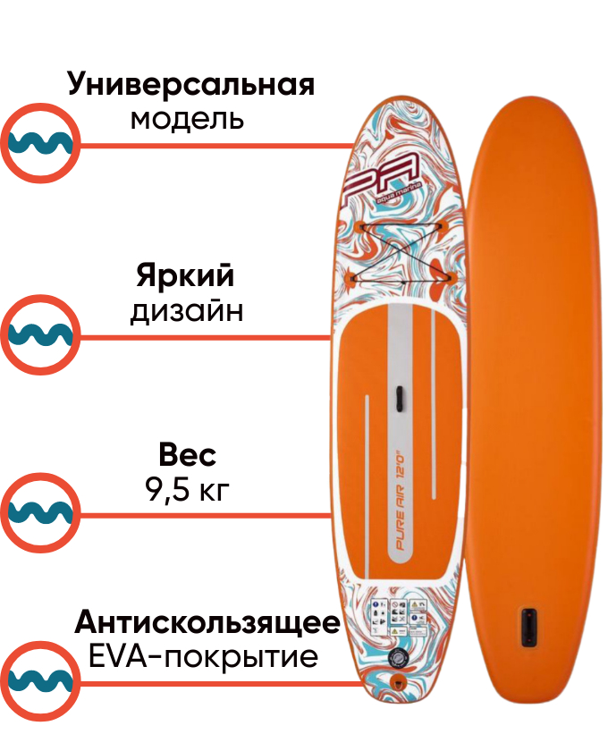 Aqua Marina PURE AIR 2026 All-Around 12.0SUP-доска универсальная, фото Lodka5