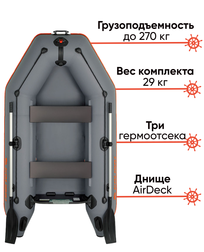 Kolibri KM-260  с днищем AirDeck, фото Lodka5 
