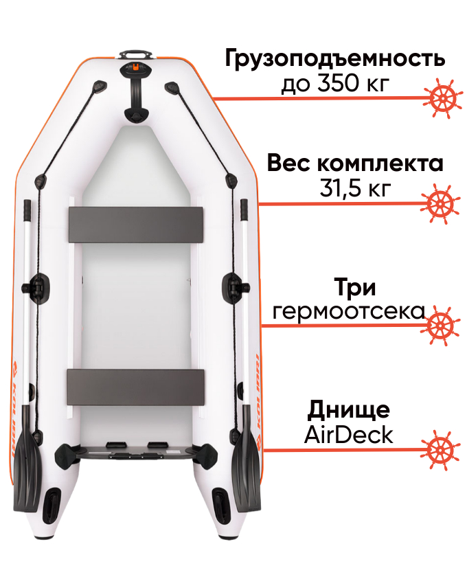 Kolibri KM-280 с днищем Airdeck, фото Lodka5 