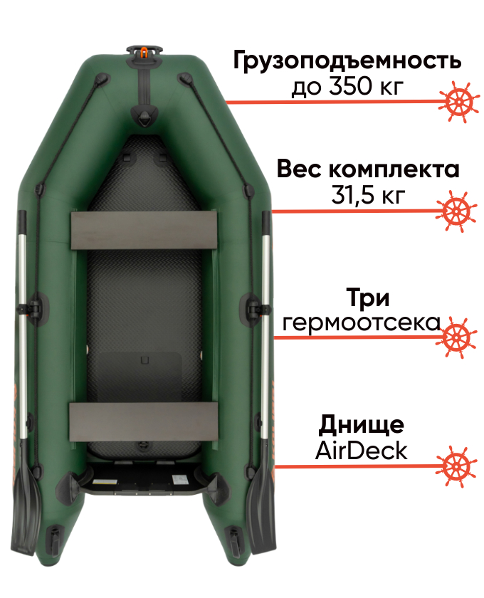 Kolibri KM-280 с днищем Airdeck, фото Lodka5 