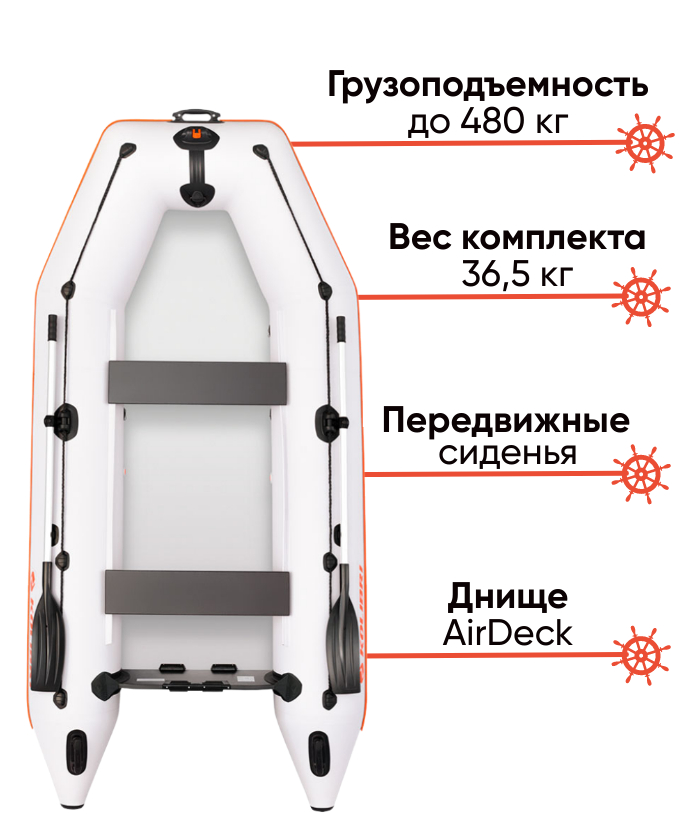 Kolibri KM-330  с днищем AirDeck 