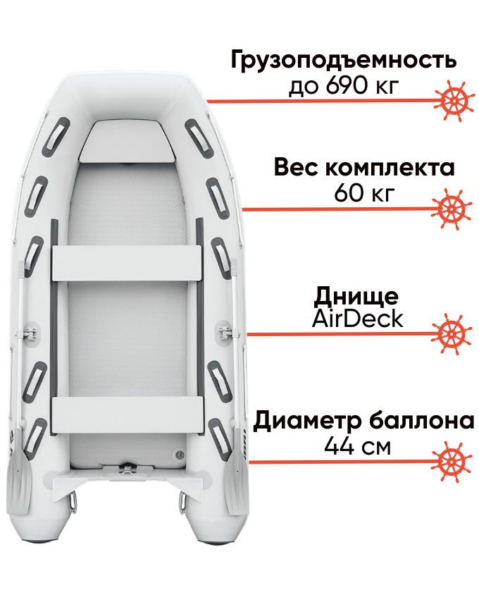 Kolibri KM-360DXL с днищем AirDeck, фото Lodka5 