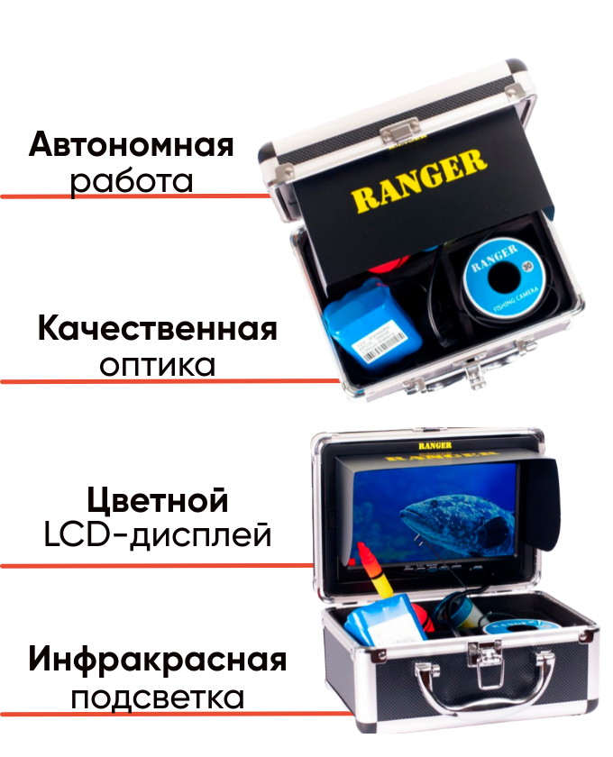 Ranger Lux Case подводная камера 7-дюймовый экран для рыбалки.