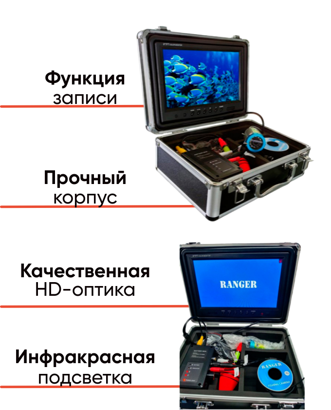 Ranger Lux Case 9 D подводная камера для рыбалки
