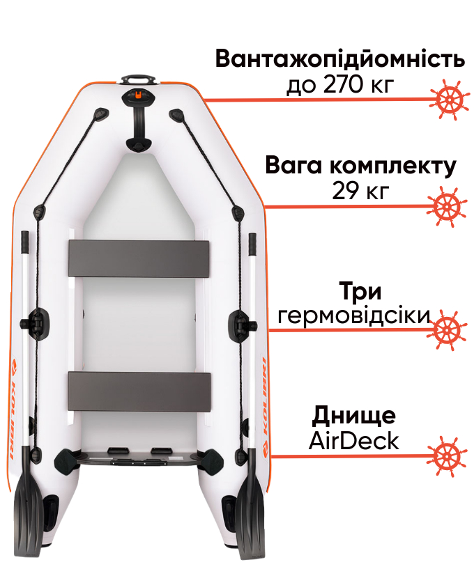 Kolibri KM-260  з днищем AirDeck, фото Lodka5 