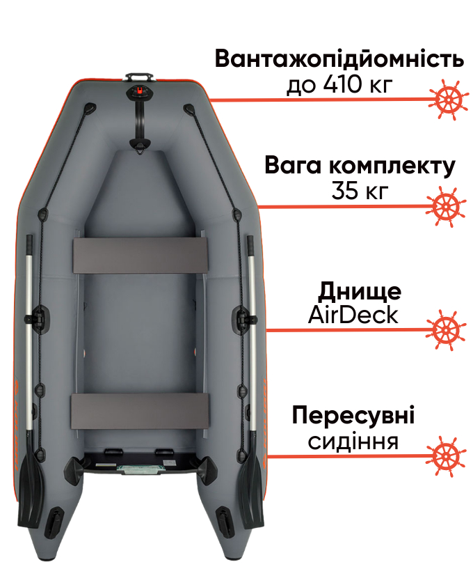 Kolibri KM-330  з днищем AirDeck  