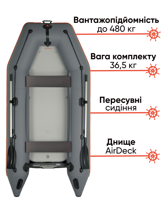 Kolibri KM-330  з днищем AirDeck 